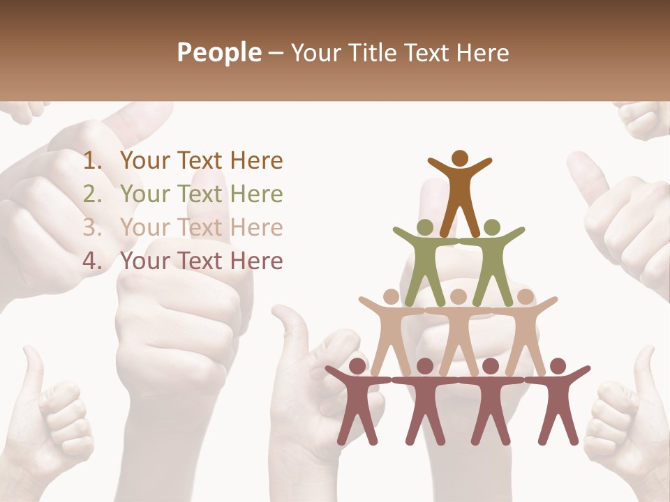 Female Friends Thumb PowerPoint Template