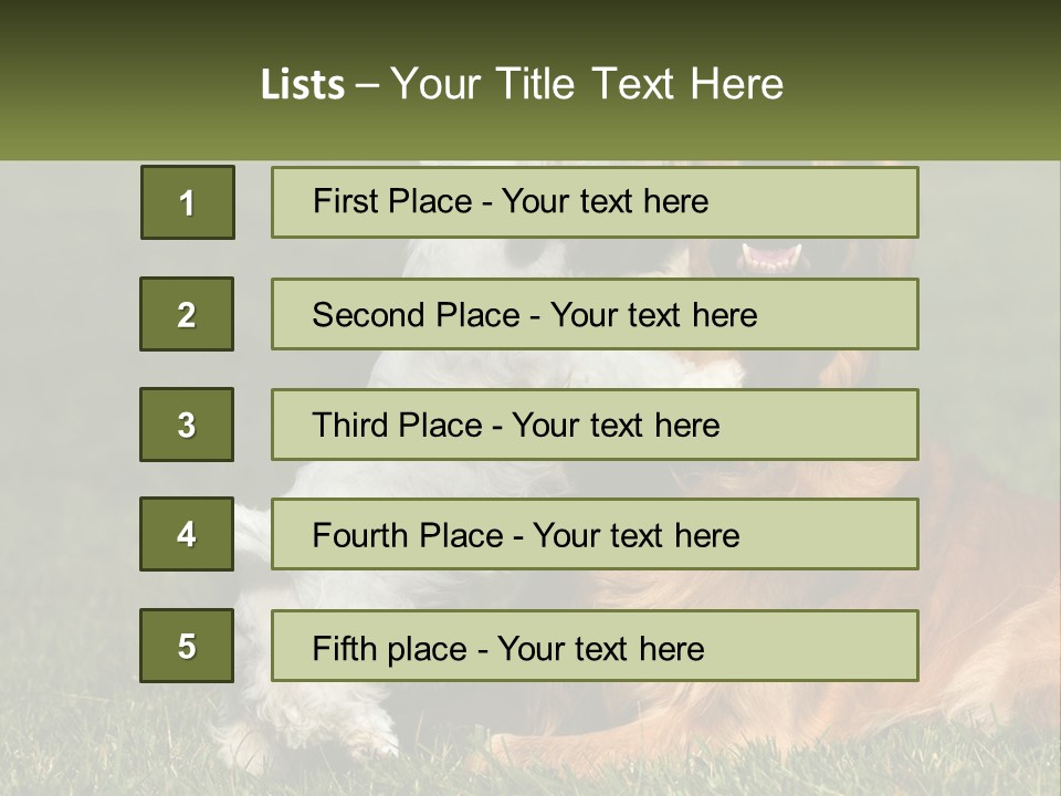Pedigreed Retriever Flirtation PowerPoint Template