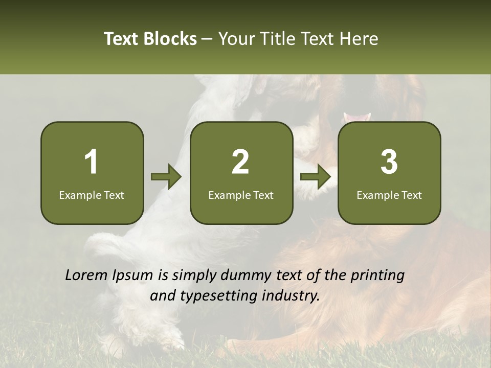 Pedigreed Retriever Flirtation PowerPoint Template