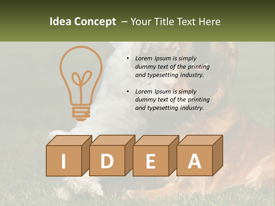 Pedigreed Retriever Flirtation PowerPoint Template