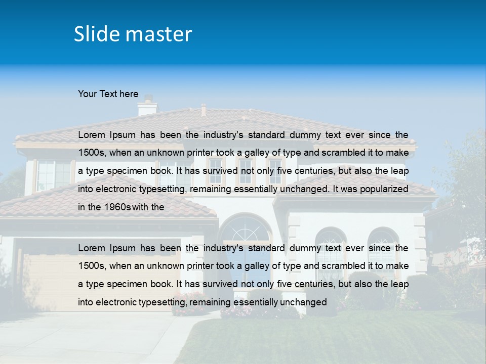 Mansion Garage Two PowerPoint Template