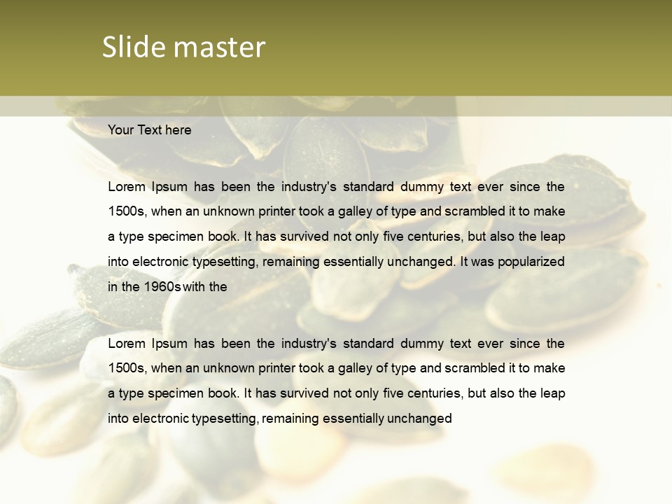 Seeds Closeup Food PowerPoint Template