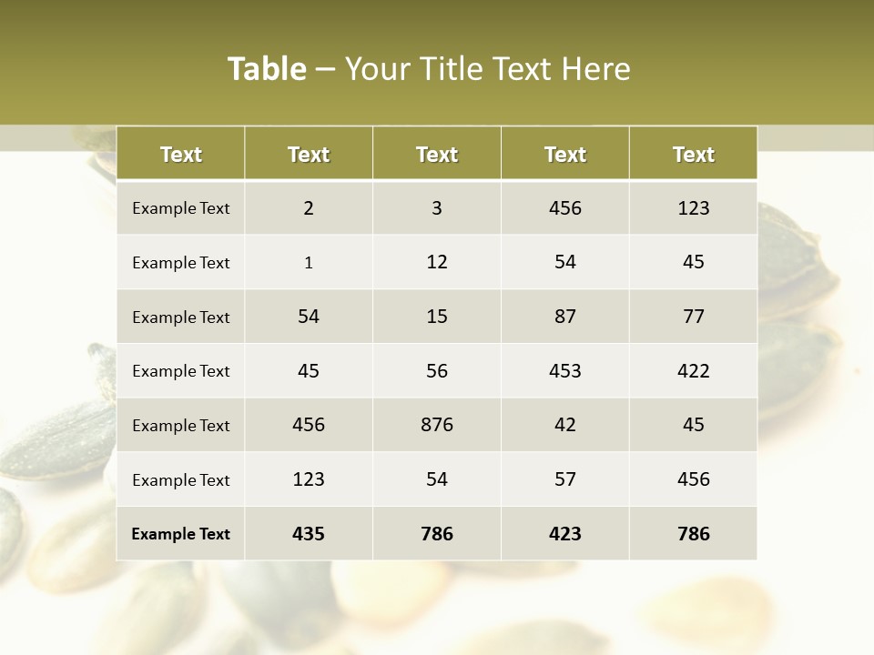 Seeds Closeup Food PowerPoint Template