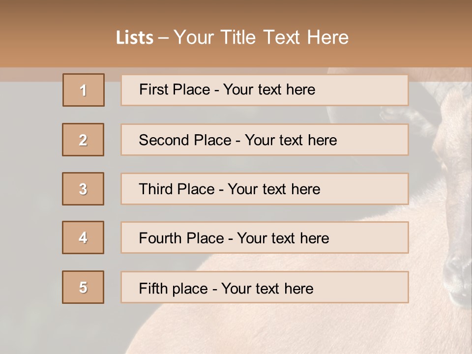 Mammal Ungulate Male PowerPoint Template