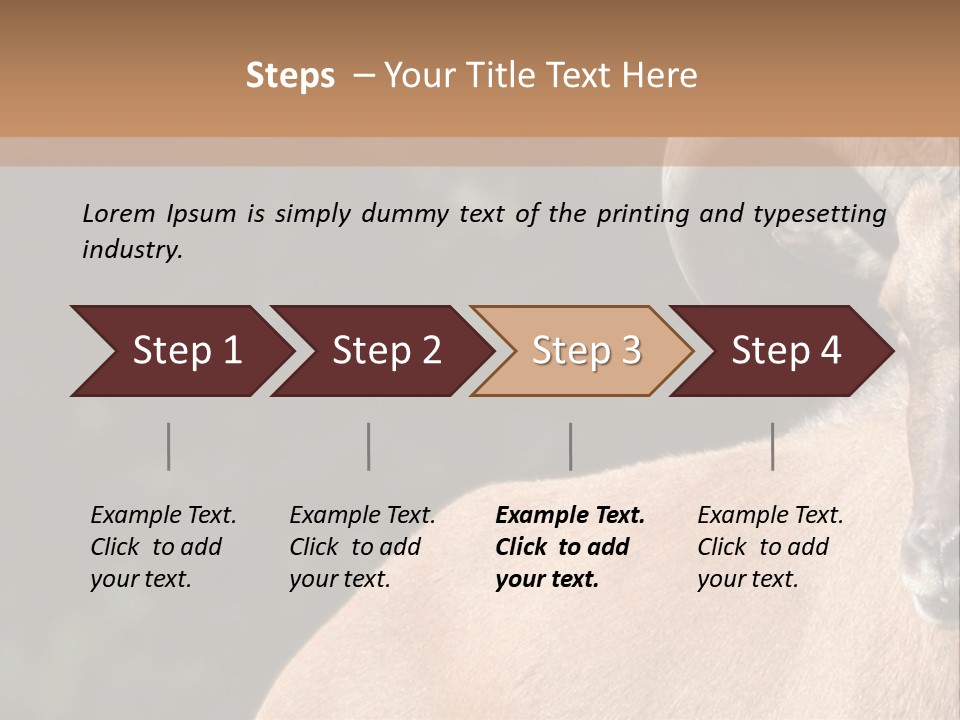 Mammal Ungulate Male PowerPoint Template