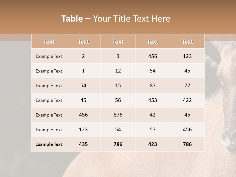 Mammal Ungulate Male PowerPoint Template