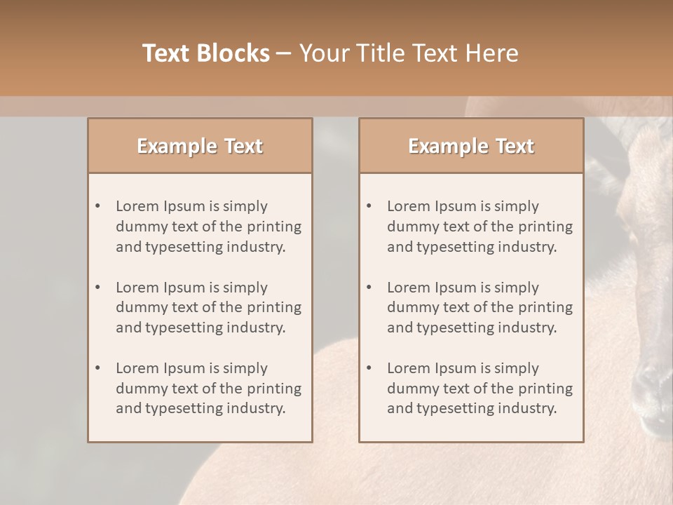Mammal Ungulate Male PowerPoint Template