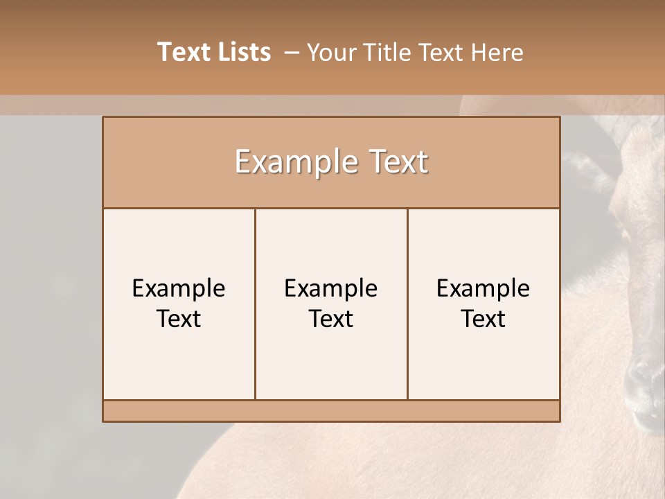 Mammal Ungulate Male PowerPoint Template
