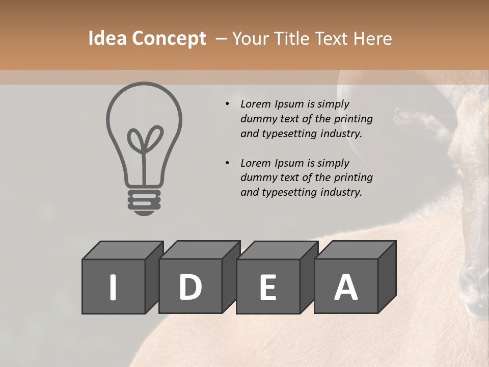 Mammal Ungulate Male PowerPoint Template