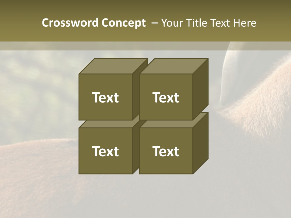 Brown Horns Hoofs PowerPoint Template