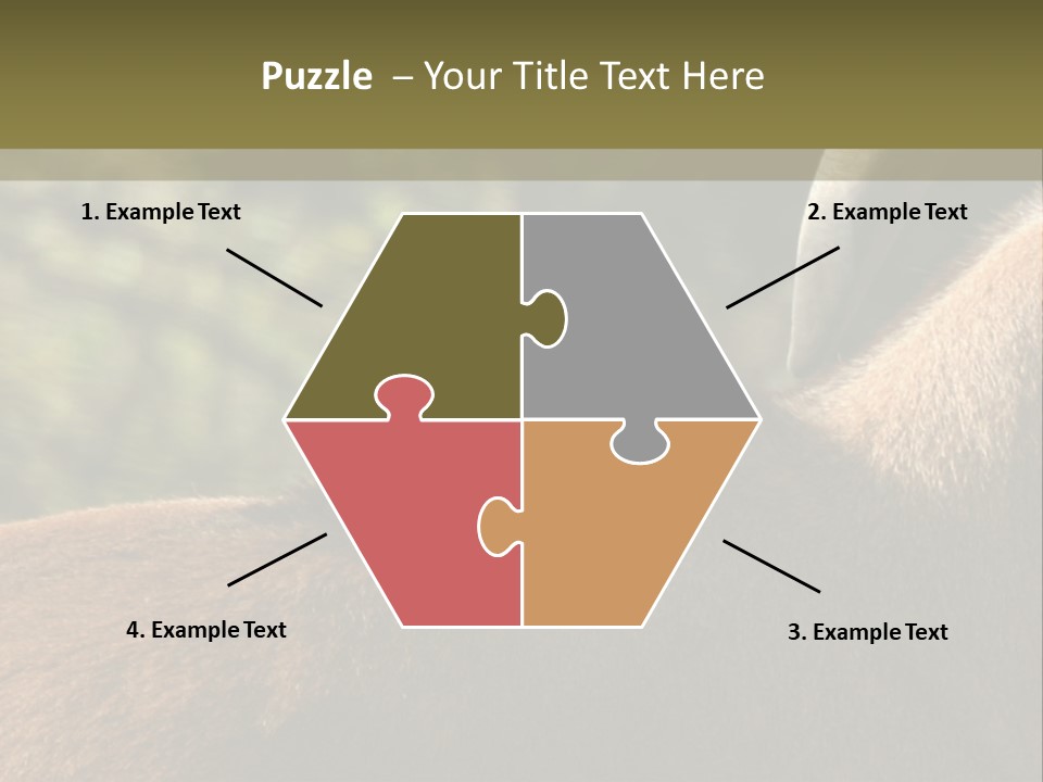 Brown Horns Hoofs PowerPoint Template