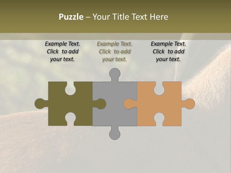 Brown Horns Hoofs PowerPoint Template