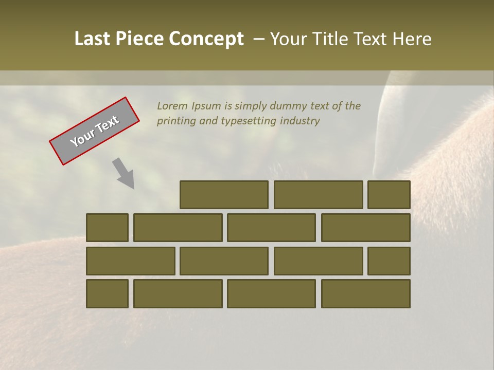 Brown Horns Hoofs PowerPoint Template