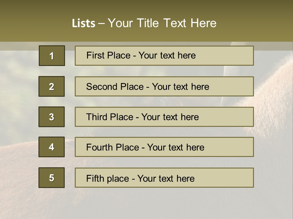 Brown Horns Hoofs PowerPoint Template