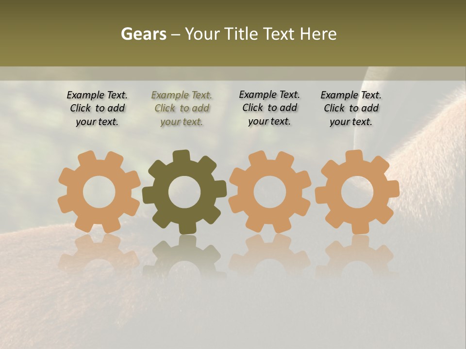 Brown Horns Hoofs PowerPoint Template