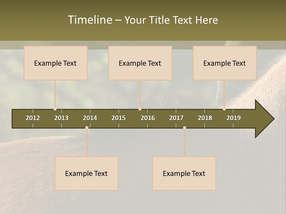 Brown Horns Hoofs PowerPoint Template