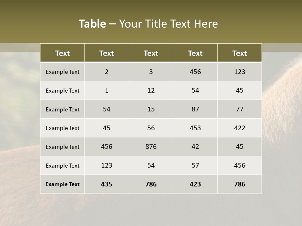 Brown Horns Hoofs PowerPoint Template