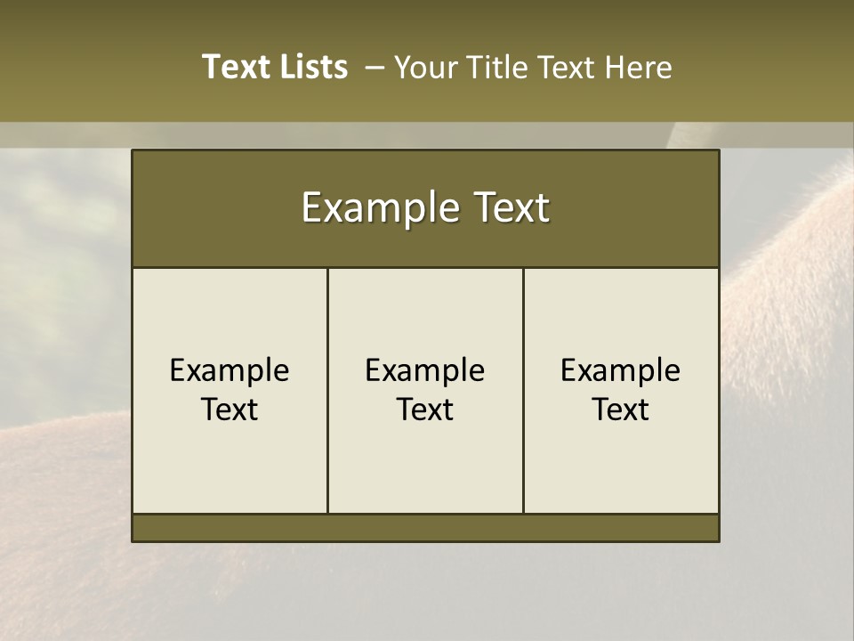 Brown Horns Hoofs PowerPoint Template