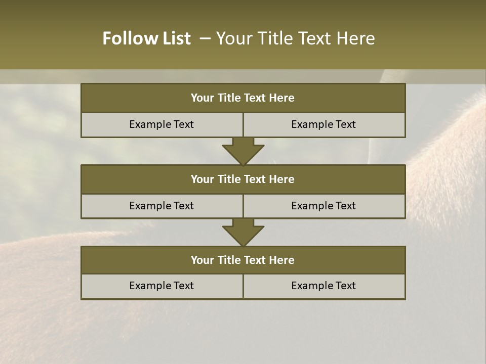 Brown Horns Hoofs PowerPoint Template