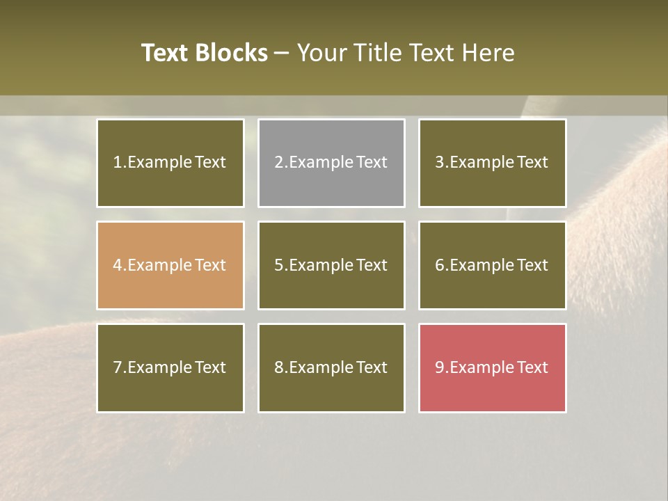 Brown Horns Hoofs PowerPoint Template