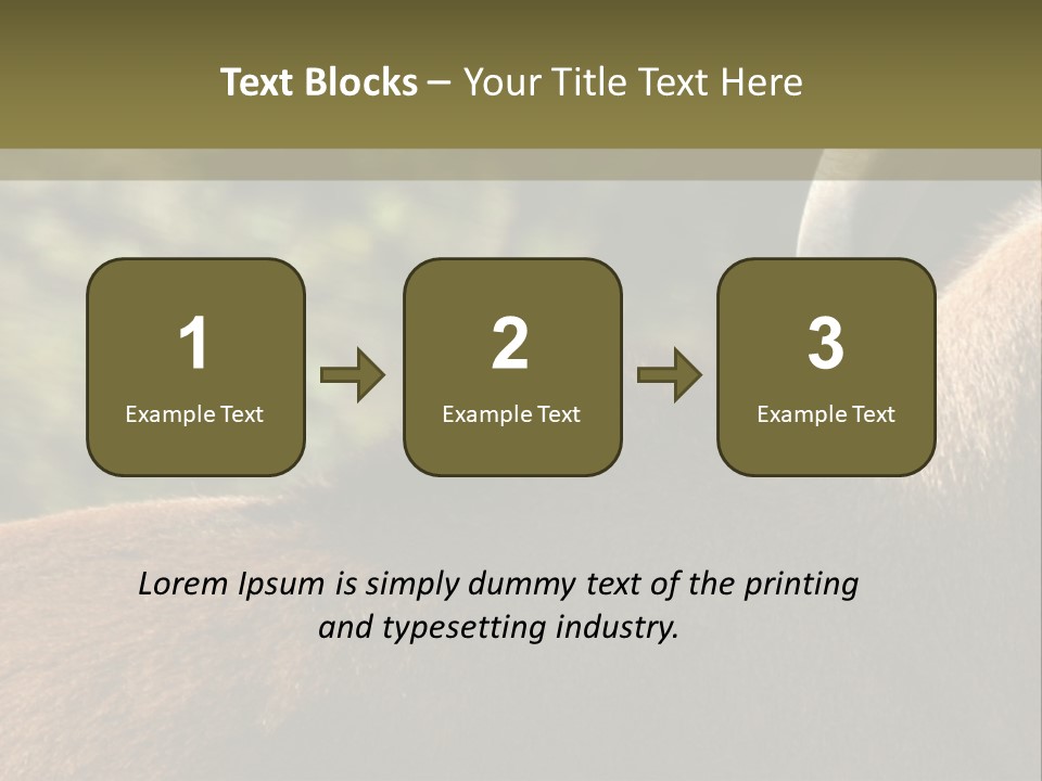 Brown Horns Hoofs PowerPoint Template