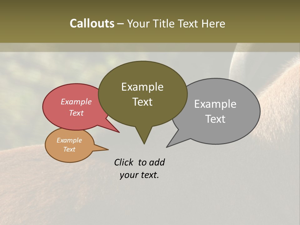 Brown Horns Hoofs PowerPoint Template