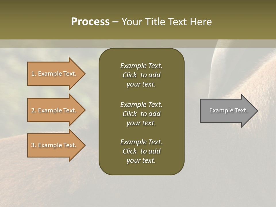 Brown Horns Hoofs PowerPoint Template