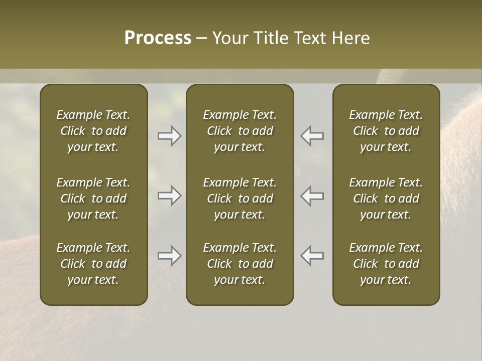 Brown Horns Hoofs PowerPoint Template
