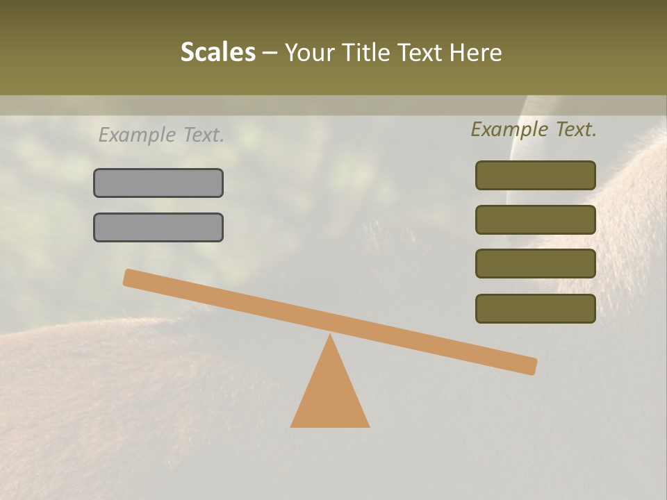 Brown Horns Hoofs PowerPoint Template