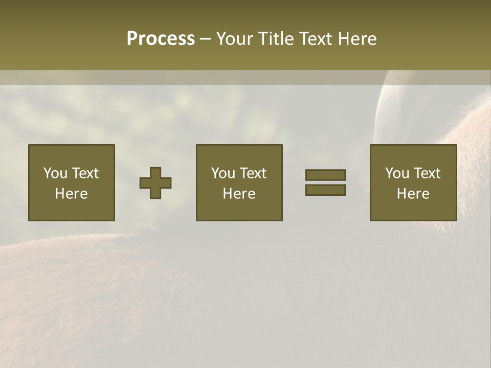 Brown Horns Hoofs PowerPoint Template
