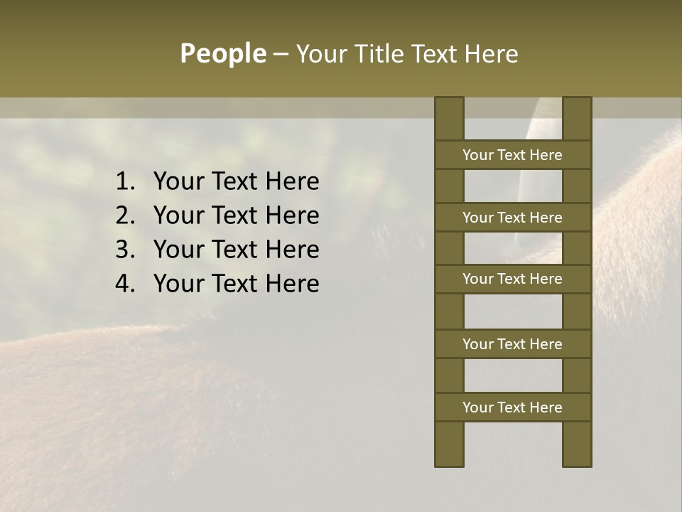 Brown Horns Hoofs PowerPoint Template