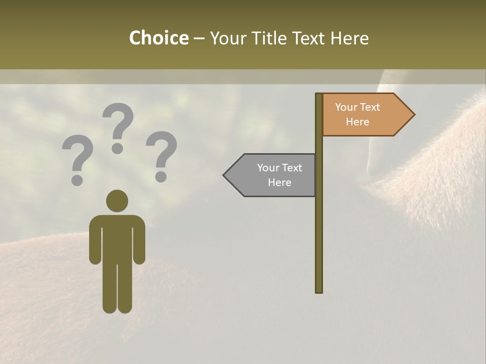 Brown Horns Hoofs PowerPoint Template