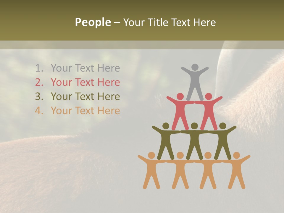 Brown Horns Hoofs PowerPoint Template