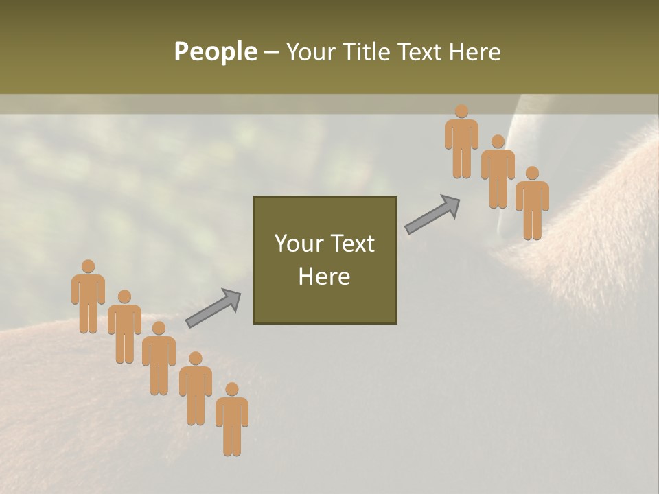 Brown Horns Hoofs PowerPoint Template