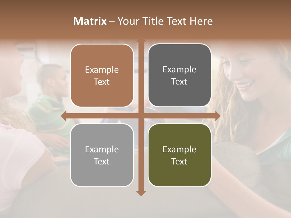 A Woman Sitting On A Couch Looking At A Cell Phone PowerPoint Template