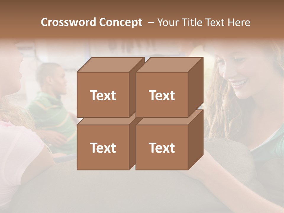 A Woman Sitting On A Couch Looking At A Cell Phone PowerPoint Template