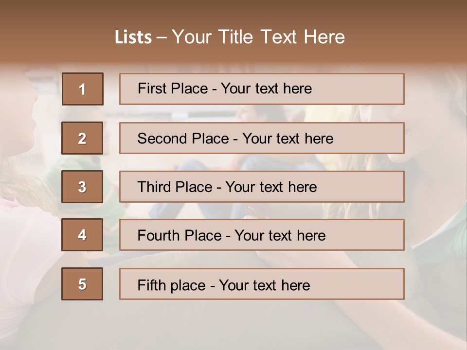 A Woman Sitting On A Couch Looking At A Cell Phone PowerPoint Template
