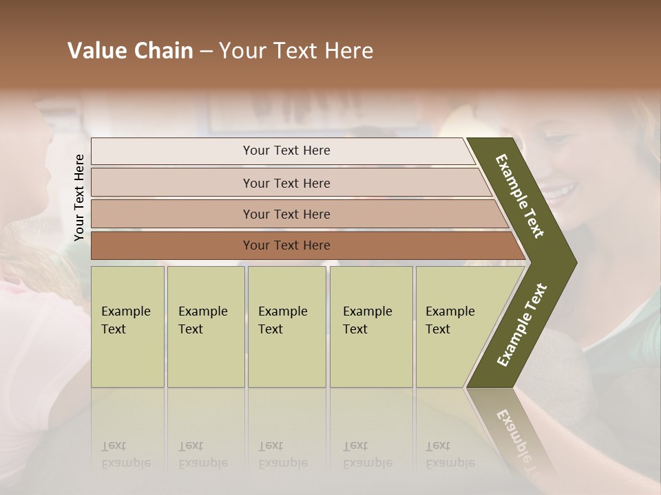 A Woman Sitting On A Couch Looking At A Cell Phone PowerPoint Template
