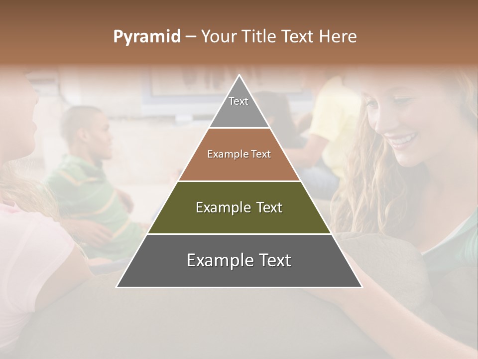 A Woman Sitting On A Couch Looking At A Cell Phone PowerPoint Template