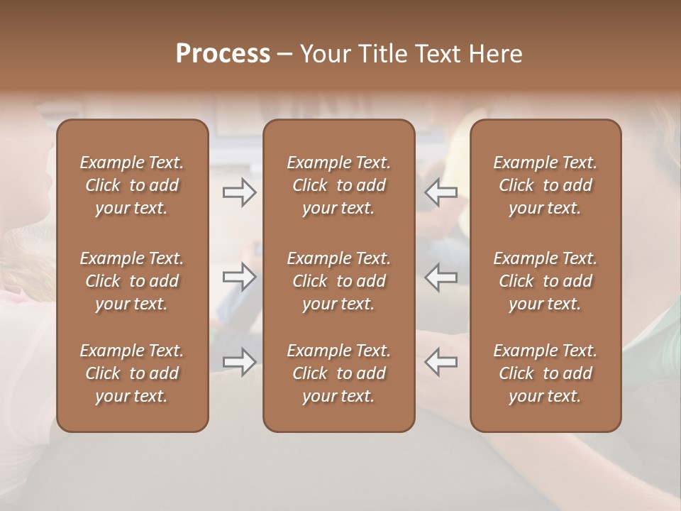 A Woman Sitting On A Couch Looking At A Cell Phone PowerPoint Template