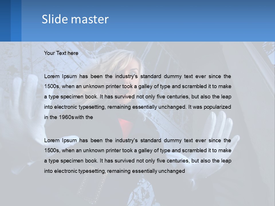 Shout Woman People PowerPoint Template