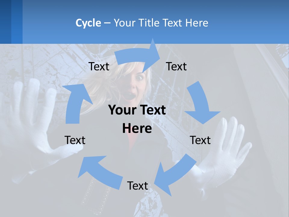 Shout Woman People PowerPoint Template