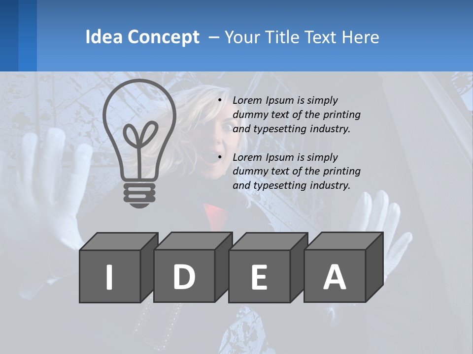 Shout Woman People PowerPoint Template