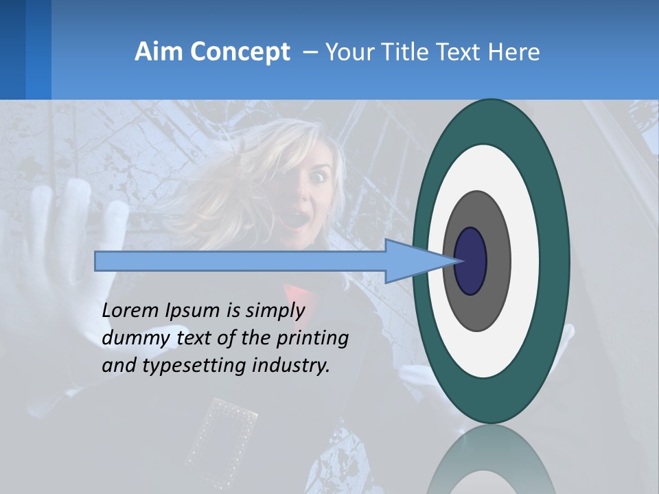 Shout Woman People PowerPoint Template