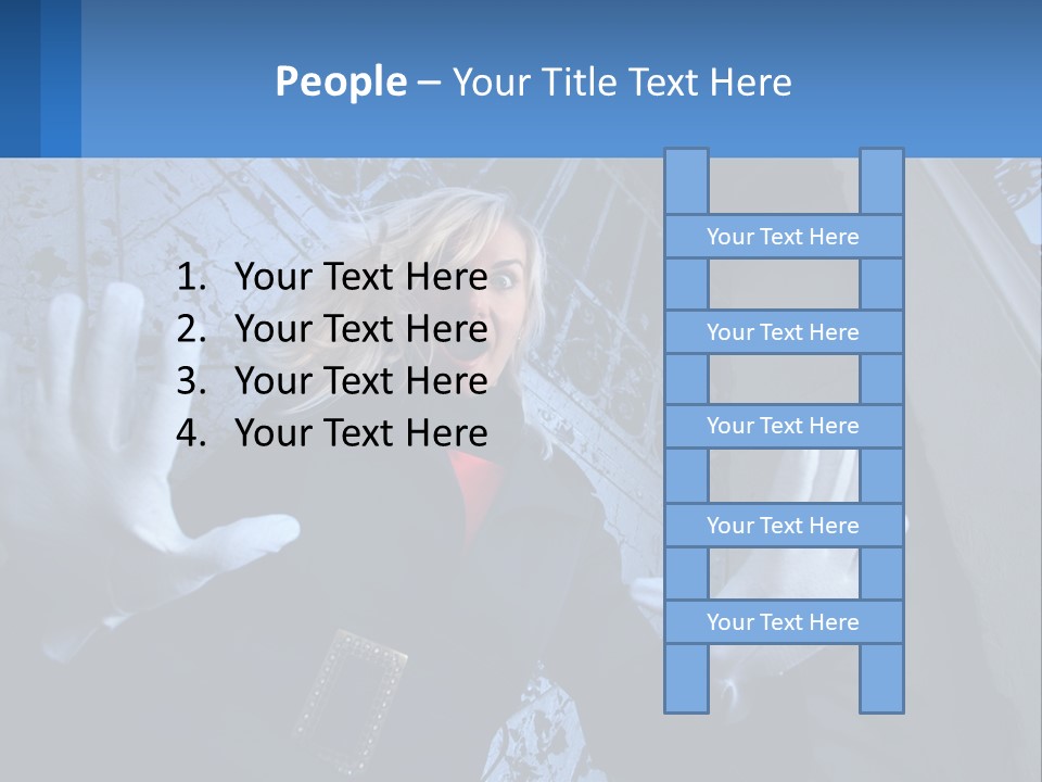 Shout Woman People PowerPoint Template