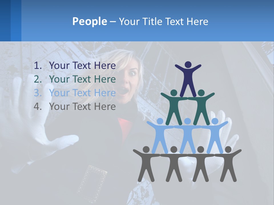Shout Woman People PowerPoint Template