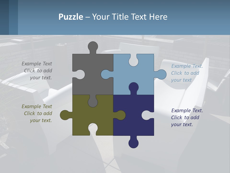 Railing Comfortable Chairs PowerPoint Template