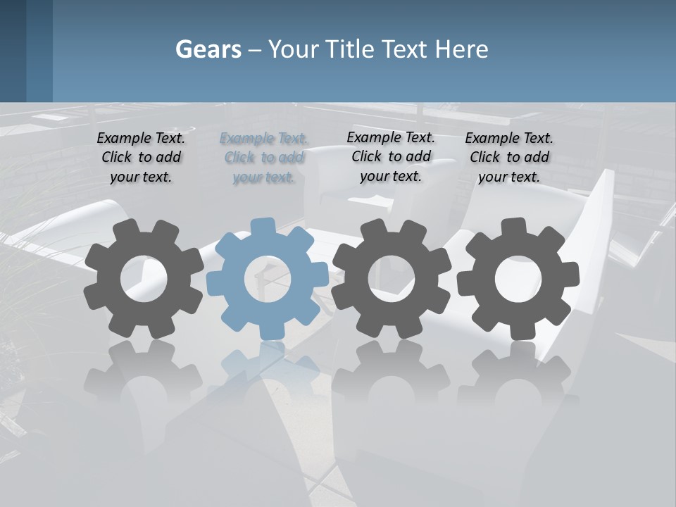 Railing Comfortable Chairs PowerPoint Template