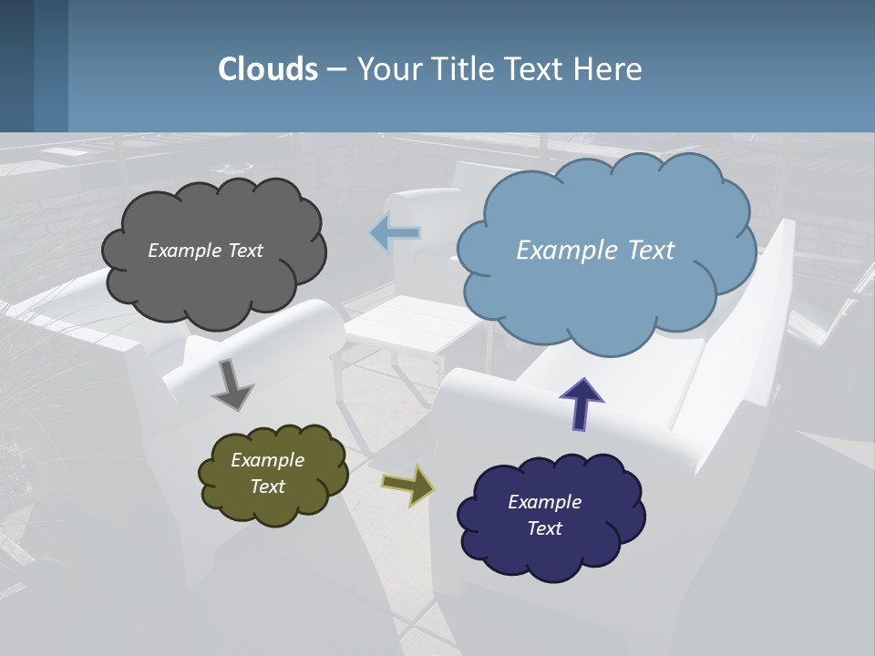 Railing Comfortable Chairs PowerPoint Template