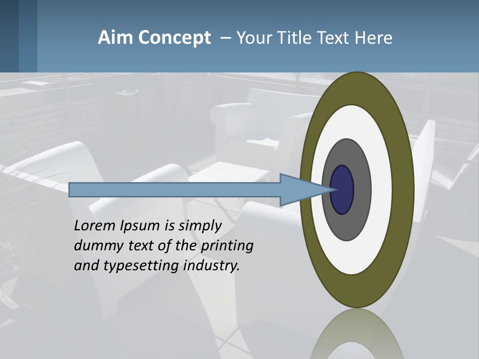 Railing Comfortable Chairs PowerPoint Template